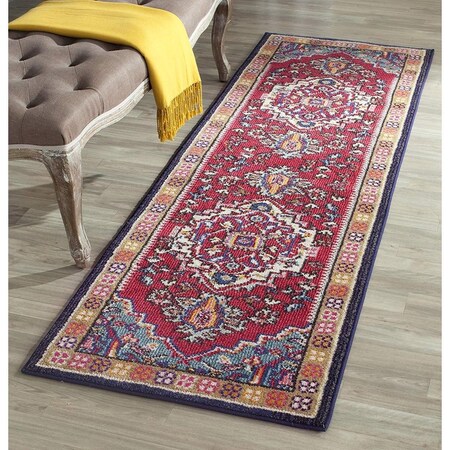 Safavieh Monaco Power Loomed Rectangle Rug Red & Turquoise - 3 ft.-4 in. x 4 ft.-7 in. MNCB207C-3